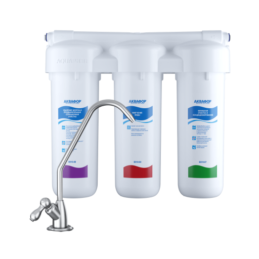 Фильтр Аквафор Трио Fe H удаление железа и умягчение воды