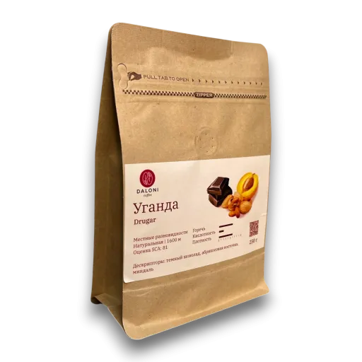 Кофе в зернах Daloni Уганда Drugar 250г