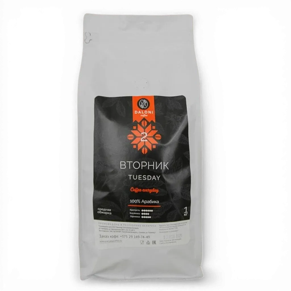 Кофе Daloni Вторник (Tuesday) 1кг Кофе Daloni Вторник (Tuesday) 1кг