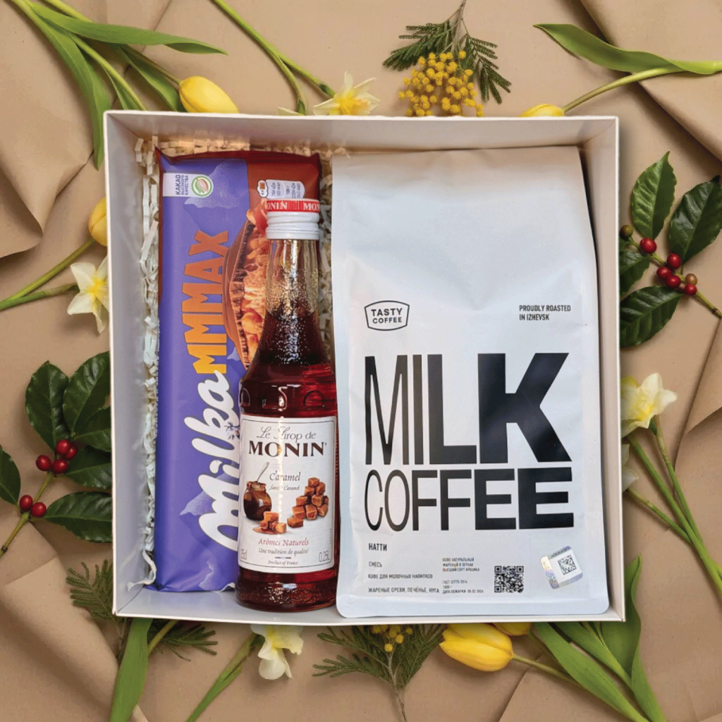 Большой подарочный набор на 8 Марта «Кофейная симфония» Большой подарочный набор на 8 Марта «Кофейная симфония»